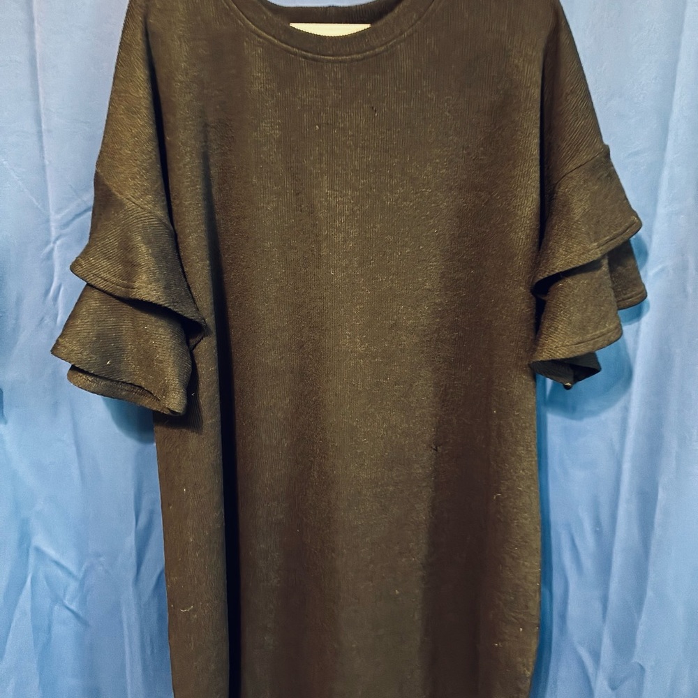 She + Sky Elegant Black Knit Dress